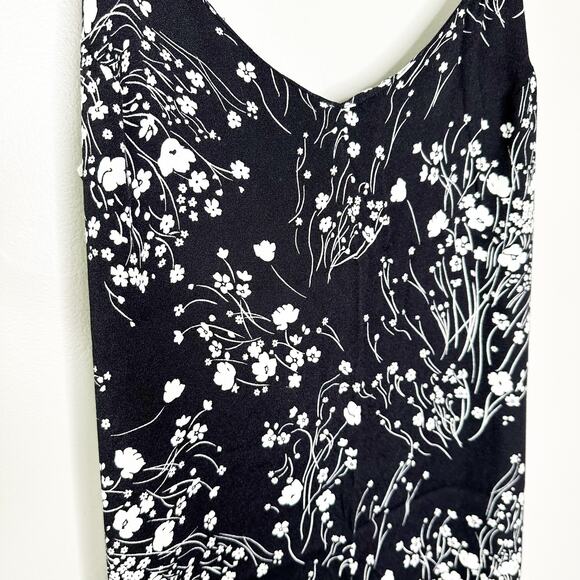 Reformation Womens Harlowe Maxi Dress Floral-Print Crepe V-Neck Black Size 10 - Picture 5 of 9